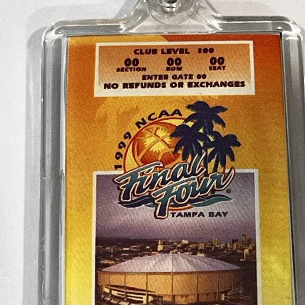Vintage 1999 NCAA Final Four Basketball Pepsi One‎ Acrylic Keychain Key Ring Fob